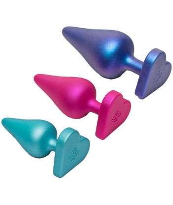 ROMP - LUSTER KIT DE ENTRENAMIENTO ANAL S-M-L CON BASE EN FORMA DE CORAZÓN