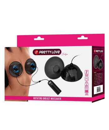 PRETTY LOVE - ESTIMULADOR DE PEZONES GIRATORIO CON SUCCIÓN NEGRO