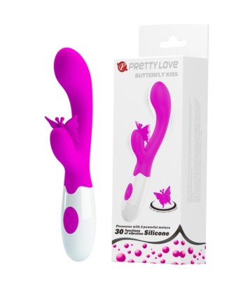 PRETTY LOVE - BUTTERFLY KISS VIBRADOR RABBIT 30 FUNCIONES MORADO