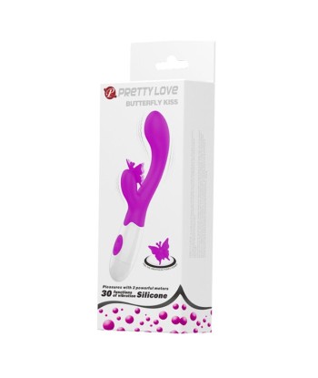 PRETTY LOVE - BUTTERFLY KISS VIBRADOR RABBIT 30 FUNCIONES MORADO