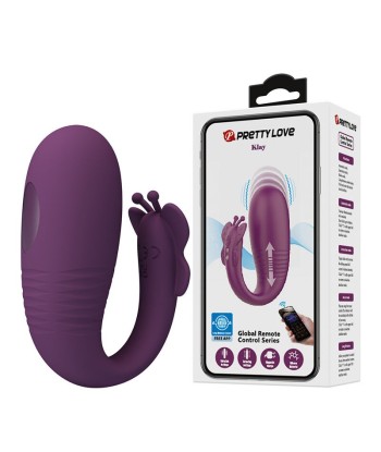 PRETTY LOVE - KLAY VIBRADOR HUEVO CON EMPUJE APP CONTROL MORADO