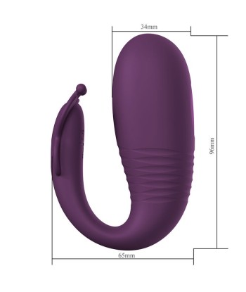 PRETTY LOVE - KLAY VIBRADOR HUEVO CON EMPUJE APP CONTROL MORADO