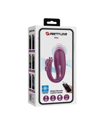 PRETTY LOVE - KLAY VIBRADOR HUEVO CON EMPUJE APP CONTROL MORADO