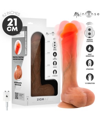 MR INTENSE - BRADLEY DILDO VIBRADOR CON EFECTO CALOR Y CONTROL REMOTO 21 CM -Ø- 4.2 CM