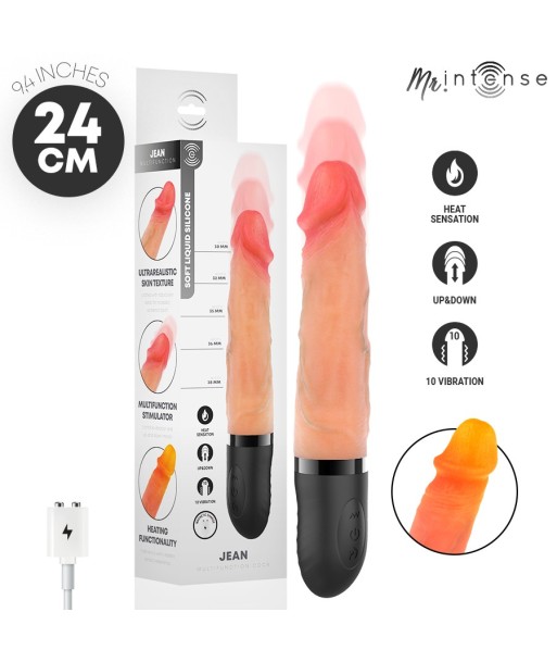 MR INTENSE - JEAN VIBRADOR UPandDOWN CON EFECTO CALOR 24 CM -Ø- 3.8 CM