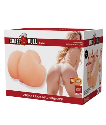 CRAZY BULL - VIVIAN MASTURBADOR VAGINAL Y ANAL DOBLE CON VIBRACIÓN