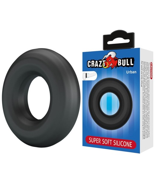 CRAZY BULL - URBAN ANILLO PARA PENE SILICONA SUPER SOFT NEGRO