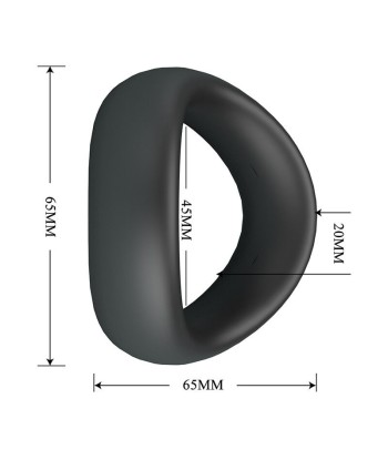 CRAZY BULL - VALEN ANILLO PARA PENE ERGONÓMICO SILICONA NEGRO
