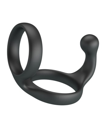 CRAZY BULL - FLORIAN ANILLO DOBLE PARA PENE Y TESTÍCULOS SILICONA NEGRO