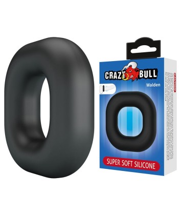 CRAZY BULL - WALDEN ANILLO PARA PENE SUPER SOFT SILICONA NEGRO