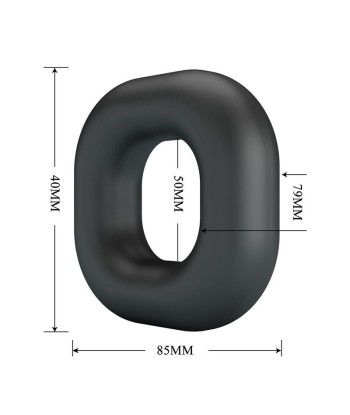CRAZY BULL - WALDEN ANILLO PARA PENE SUPER SOFT SILICONA NEGRO