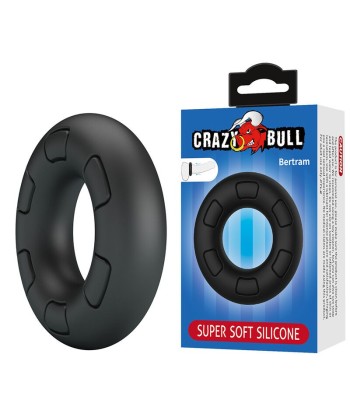 CRAZY BULL - BERTRAM ANILLO PARA PENE SUPER SOFT SILICONA NEGRO