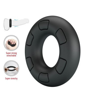 CRAZY BULL - BERTRAM ANILLO PARA PENE SUPER SOFT SILICONA NEGRO