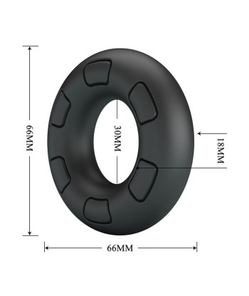 CRAZY BULL - BERTRAM ANILLO PARA PENE SUPER SOFT SILICONA NEGRO