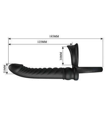 PRETTY LOVE - MERRITT VIBRADOR ANAL CON ANILLO Y VIBRACIÓN NEGRO