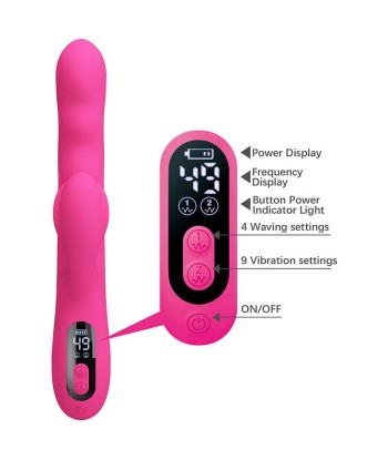 PRETTY LOVE - WINTERS VIBRADOR RABBIT MULTIFUNCIÓN CON PANTALLA LED ROSA