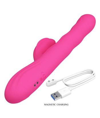 PRETTY LOVE - WINTERS VIBRADOR RABBIT MULTIFUNCIÓN CON PANTALLA LED ROSA