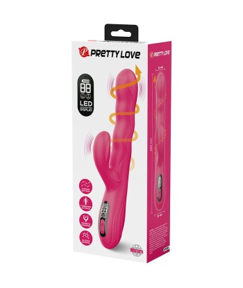 PRETTY LOVE - WINTERS VIBRADOR RABBIT MULTIFUNCIÓN CON PANTALLA LED ROSA