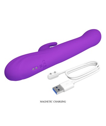 PRETTY LOVE - SABIEN VIBRADOR RABBIT CON ESTIMULACIÓN POR GOLPETEOS Y LED MORADO