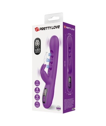 PRETTY LOVE - SABIEN VIBRADOR RABBIT CON ESTIMULACIÓN POR GOLPETEOS Y LED MORADO