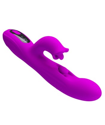 PRETTY LOVE - YALANDA VIBRADOR RABBIT OSCILANTE CON PANTALLA LED MORADO