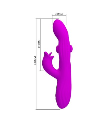 PRETTY LOVE - YALANDA VIBRADOR RABBIT OSCILANTE CON PANTALLA LED MORADO
