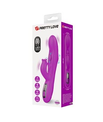 PRETTY LOVE - YALANDA VIBRADOR RABBIT OSCILANTE CON PANTALLA LED MORADO