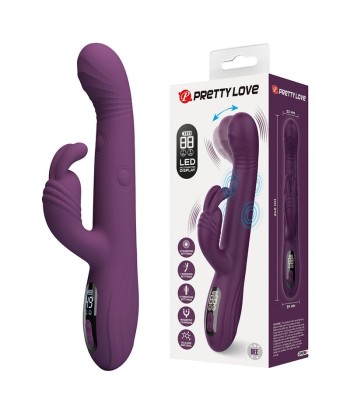 PRETTY LOVE - DEE VIBRADOR RABBIT MULTIFUNCIÓN OSCILANTE Y PERCUTOR MORADO