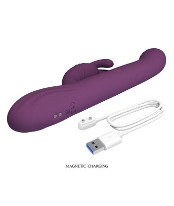 PRETTY LOVE - DEE VIBRADOR RABBIT MULTIFUNCIÓN OSCILANTE Y PERCUTOR MORADO