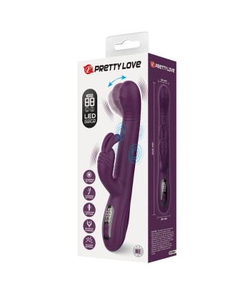 PRETTY LOVE - DEE VIBRADOR RABBIT MULTIFUNCIÓN OSCILANTE Y PERCUTOR MORADO