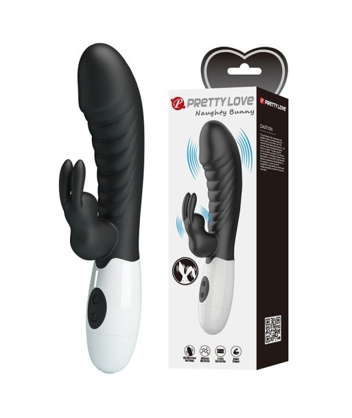 PRETTY LOVE - NAUGHTY BUNNY VIBRADOR RABBIT 30 FUNCIONES NEGRO