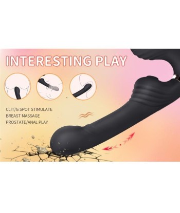 NALONE - ALLOW VIBRADOR DOBLE CON ROTACIÓN Y EMPUJE NEGRO