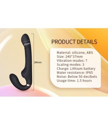 NALONE - ALLOW VIBRADOR DOBLE CON ROTACIÓN Y EMPUJE NEGRO