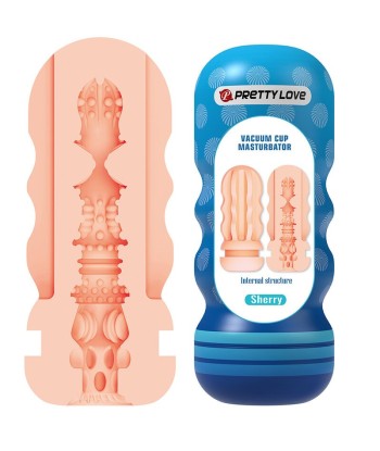 PRETTY LOVE - SHERRY MASTURBADOR VAGINA CON VENTOSA Y TEXTURAS INTERNAS