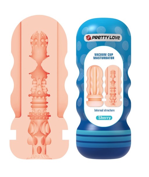 PRETTY LOVE - SHERRY MASTURBADOR VAGINA CON VENTOSA Y TEXTURAS INTERNAS