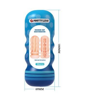 PRETTY LOVE - SHERRY MASTURBADOR VAGINA CON VENTOSA Y TEXTURAS INTERNAS
