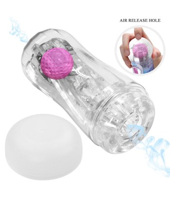 PRETTY LOVE - MASTURBADOR CUP 360º TEXTURIZADO TRANSPARENTE