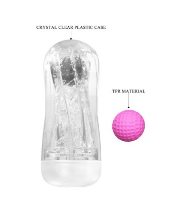 PRETTY LOVE - MASTURBADOR CUP 360º TEXTURIZADO TRANSPARENTE