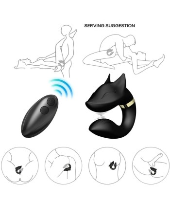 ARMONY - FOX VIBRADOR PAREJAS CONTROL REMOTO NEGRO