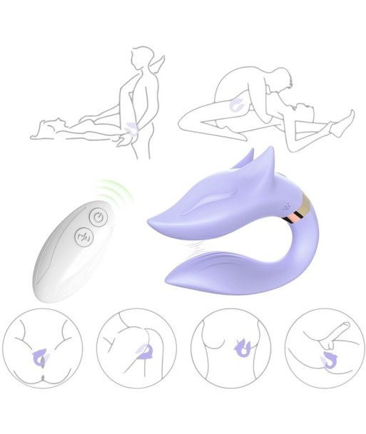 ARMONY - FOX VIBRADOR PAREJAS CONTROL REMOTO VIOLETA