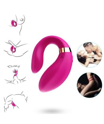 ARMONY - CRESCENT VIBRADOR PAREJA CONTROL REMOTO FUCSIA