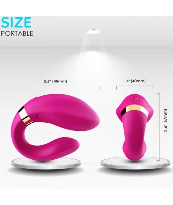 ARMONY - CRESCENT VIBRADOR PAREJA CONTROL REMOTO FUCSIA
