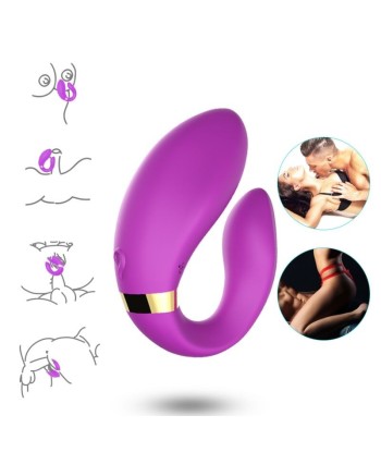 ARMONY - CRESCENT VIBRADOR PAREJA CONTROL REMOTO VIOLETA