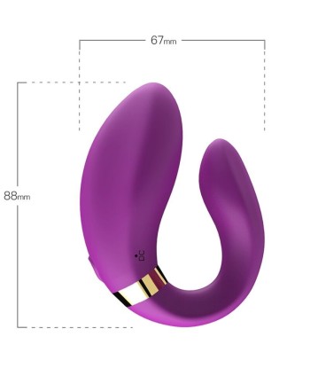 ARMONY - CRESCENT VIBRADOR PAREJA CONTROL REMOTO VIOLETA
