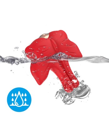 ARMONY - PINZAS PARA PEZONES MAGNÉTICA CON VIBRACIÓN FORMA MARIPOSA ROJO