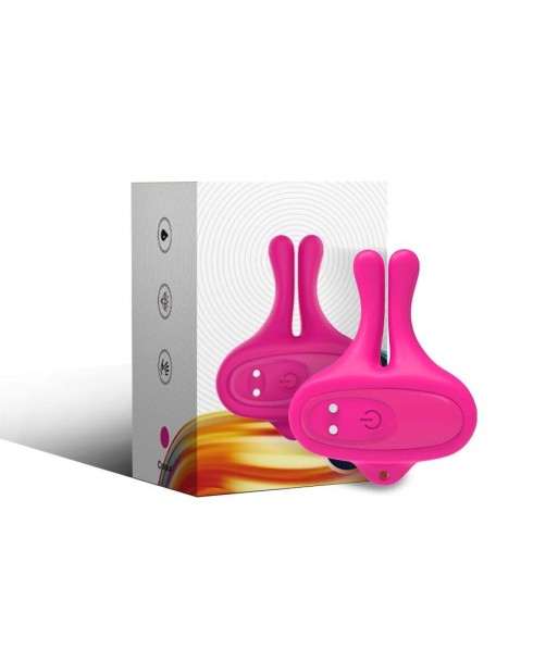 ARMONY - PINZAS PARA PEZONES MAGNÉTICA CON VIBRACIÓN FORMA CONEJO ROSA