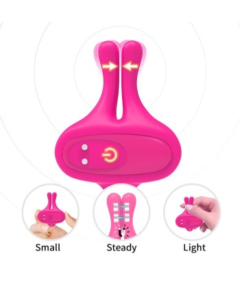 ARMONY - PINZAS PARA PEZONES MAGNÉTICA CON VIBRACIÓN FORMA CONEJO ROSA