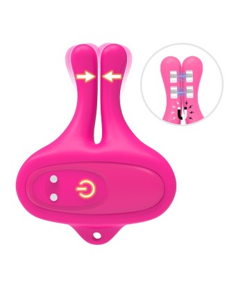 ARMONY - PINZAS PARA PEZONES MAGNÉTICA CON VIBRACIÓN FORMA CONEJO ROSA