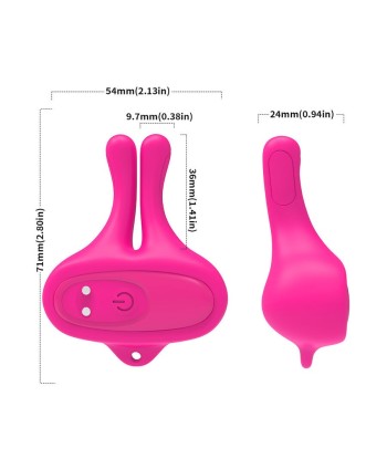 ARMONY - PINZAS PARA PEZONES MAGNÉTICA CON VIBRACIÓN FORMA CONEJO ROSA