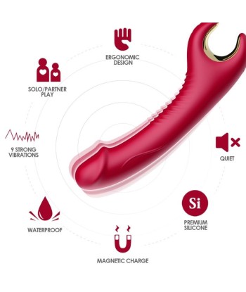 ARMONY - PRINCE DILDO VIBRADOR and ROTADOR ROJO